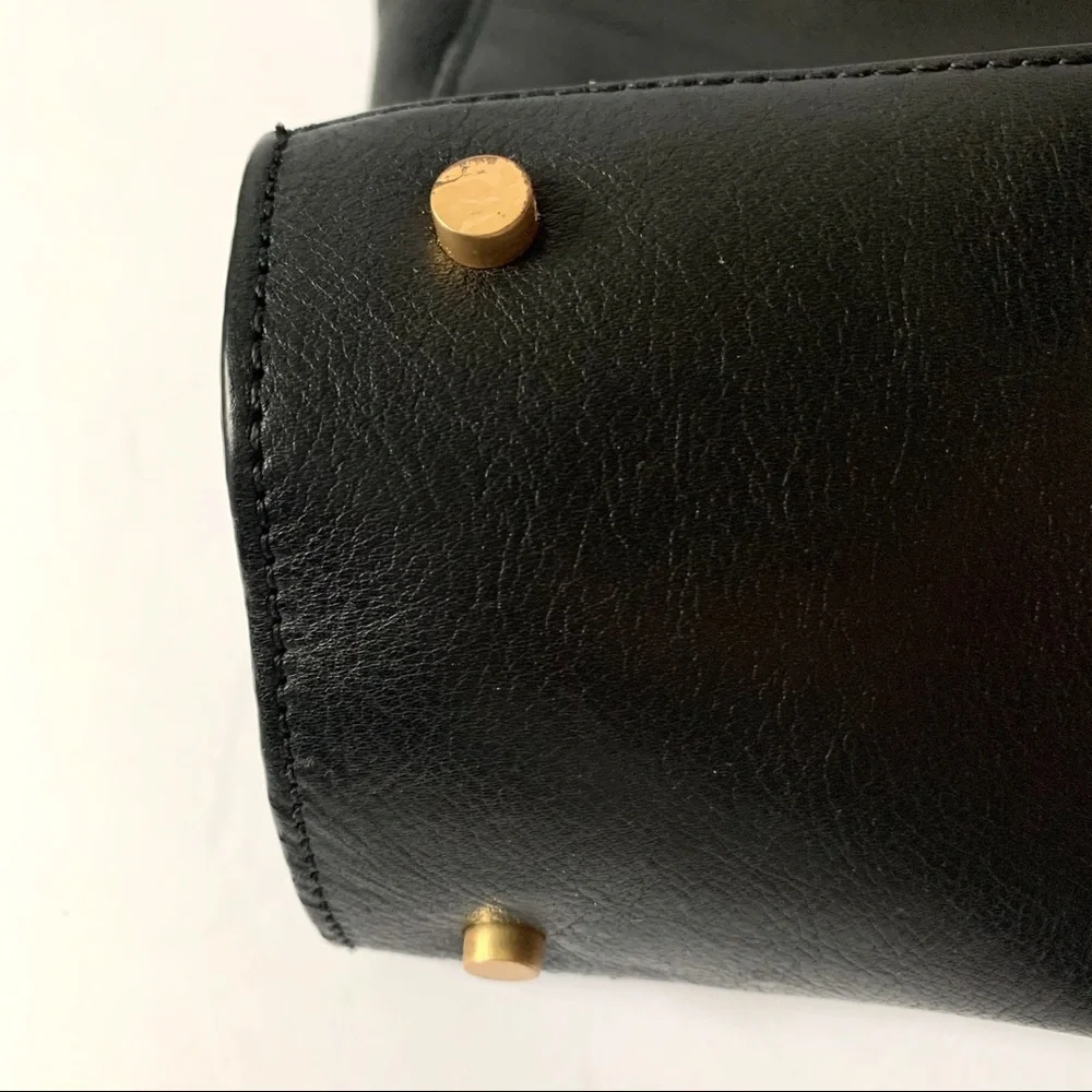 KATE SPADE BLACK LEATHER CROSSBODY SATCHEL